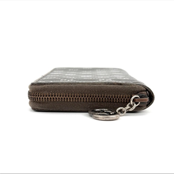 Gucci 🪢 Imprime Monogram GG Pierce Zip Around Wallet Mauve - Picture 5 of 15